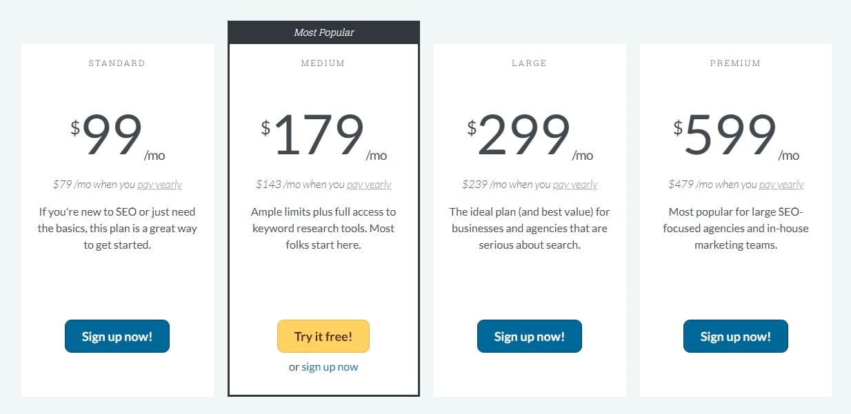 moz pricing